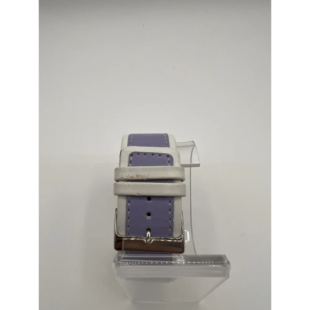 Activa Analog Woman’s Watch Purple Dial Leather Sliver Tone Casual Wristband